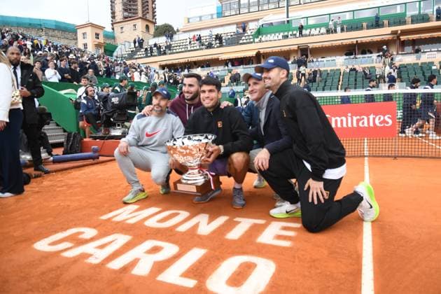 TENNIS : Rolex Monte Carlo Masters 2025 - Finale - Masters 1000 ATP, Tennis Herren - Monaco - 13 04 2025 Victoire de Carlos Alcaraz (ESP) Monaco  Copyright: xChryslenexCaillaudx xMCCCx
