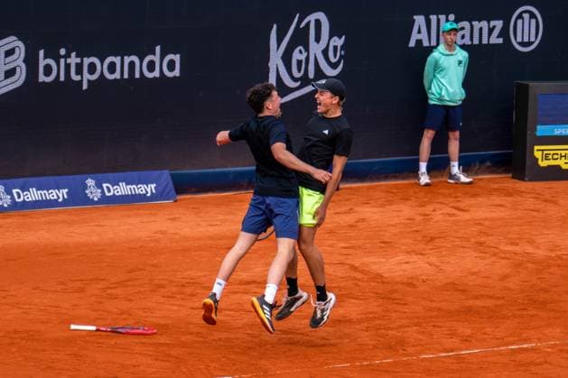Justin Engel (GER) und Max Rehberg (GER), Tennis, BMW Open 2025, ATP, Tennis Herren 500 Muenchen, 13.04.2025 Muenchen Bayern Deutschland