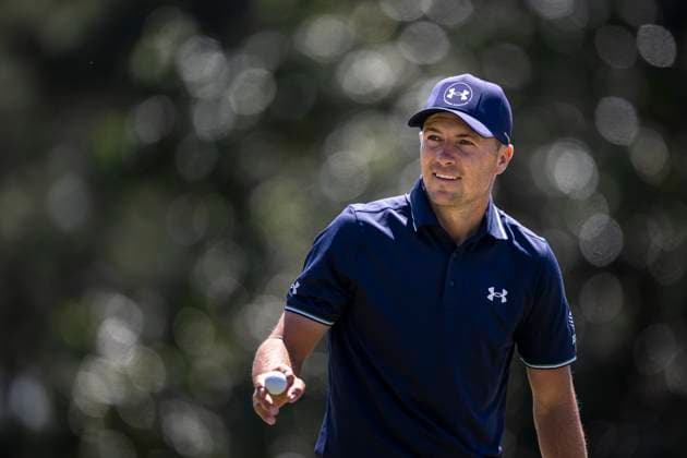250413 Jordan Spieth of the United States during the final round of the 2025 Masters Golf Tournament on April 13, 2025 in Augusta. Photo: Petter Arvidson BILDBYRAN kod PA PA1010 bbeng golf masters the masters augusta us masters Copyright: PETTERxARVIDSON BB250413PA004