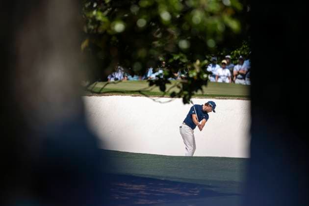 250413 Rasmus Hojgaard of Denmark during the final round of the 2025 Masters Golf Tournament on April 13, 2025 in Augusta. Photo: Petter Arvidson BILDBYRAN kod PA PA1010 bbeng golf masters the masters augusta us masters Copyright: PETTERxARVIDSON BB250413PA005