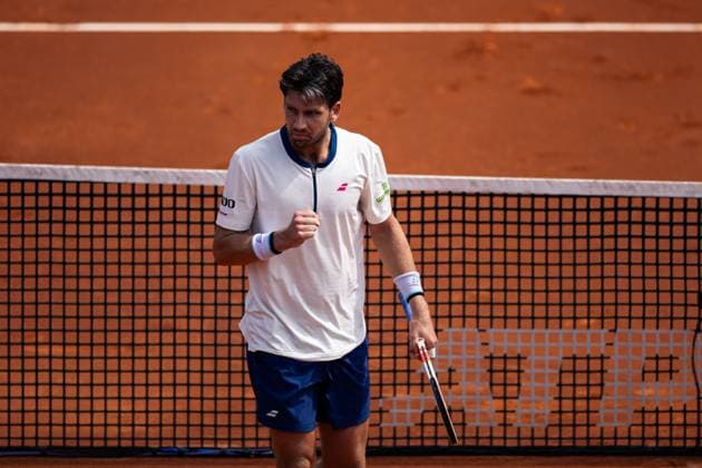 Cameron Norrie of Great Britain during his match against Damir Dzumhur of Bosnia and Herzegovina during day two of the Barcelona Open Banc Sabadell at Real Club De Tenis Barcelona, Spain (Judit Cartiel SPP) Copyright: xJuditxCartiel SPPx spp-en-JuCa-JUCA1227