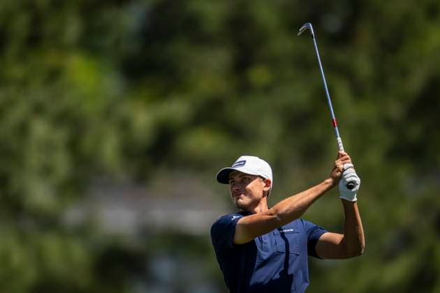 250413 Ludvig Aberg of Sweden during the final round of the 2025 Masters Golf Tournament on April 13, 2025 in Augusta. Photo: Petter Arvidson BILDBYRAN kod PA PA1010 bbeng golf masters the masters augusta us masters sverige Copyright: PETTERxARVIDSON BB250413PA029