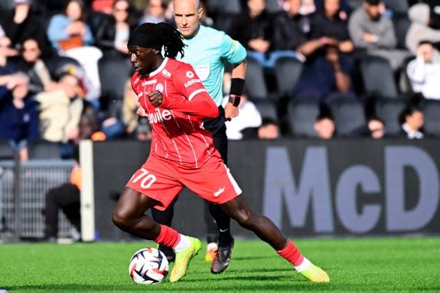 FOOTBALL : Angers vs Montpellier - Ligue 1 - 13 04 2025 Tanguy Bemin COULIBALY ( 70 - Montpellier ) during the Ligue 1 match between Angers SCO and Montpellier HSC at Stade Raymond Kopa on April 13, 2025 in Angers, France. ( Photo by Dante Badano PsnewZ ) - AngersFrance  Copyright: xDantexBadanox