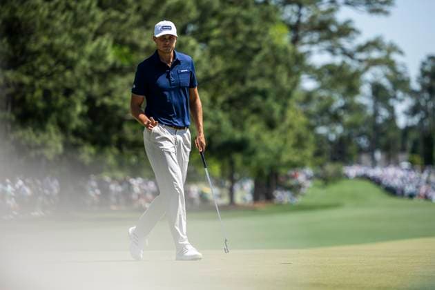 250413 Ludvig Aberg of Sweden during the final round of the 2025 Masters Golf Tournament on April 13, 2025 in Augusta. Photo: Petter Arvidson BILDBYRAN kod PA PA1010 bbeng golf masters the masters augusta us masters sverige Copyright: PETTERxARVIDSON BB250413PA038