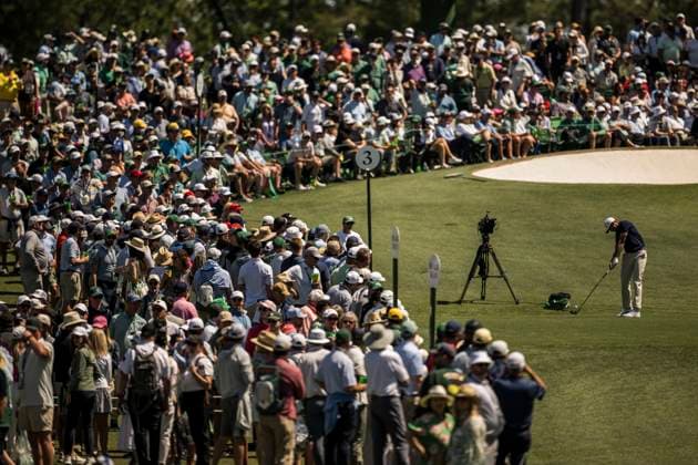 250413 Ludvig Aberg of Sweden during the final round of the 2025 Masters Golf Tournament on April 13, 2025 in Augusta. Photo: Petter Arvidson BILDBYRAN kod PA PA1010 bbeng golf masters the masters augusta us masters sverige Copyright: PETTERxARVIDSON BB250413PA043