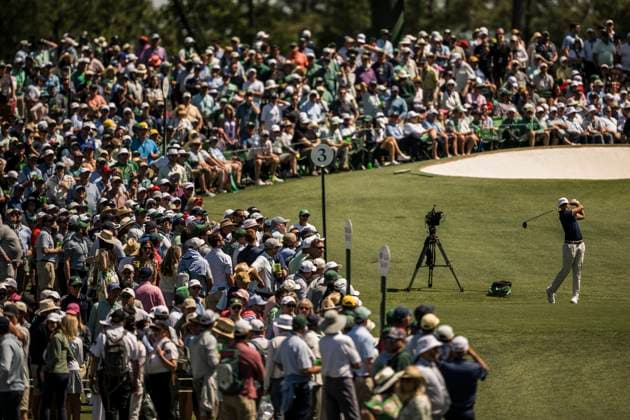 250413 Ludvig Aberg of Sweden during the final round of the 2025 Masters Golf Tournament on April 13, 2025 in Augusta. Photo: Petter Arvidson BILDBYRAN kod PA PA1010 bbeng golf masters the masters augusta us masters sverige Copyright: PETTERxARVIDSON BB250413PA044