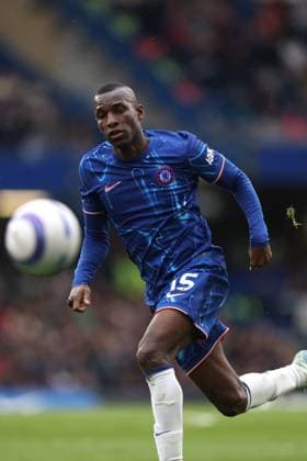 Chelsea v Ipswich 13 April 2025, London - Premier League Football - Chelsea v Ipswich Town - Nicolas Jackson of Chelsea - Photo: Charlotte Wilson Offside. London UK Copyright: xCharlottexWilsonx xOffsidexOffside