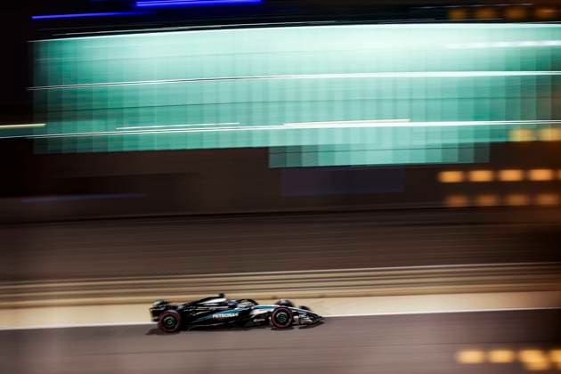 F1 - BAHRAIN GRAND PRIX 2025 63 RUSSELL George (gbr), Mercedes AMG F1 Team W16, action during the Formula 1 Gulf Bahrain Grand Prix 2025, 4th round of the 2025 FIA Formula One World Championship, WM, Weltmeisterschaft from April 11 to 13, 2025 on the Bahrain International Circuit, in Sakhir, Bahrain - SakhirBahrain  Copyright: xXavixBonillax
