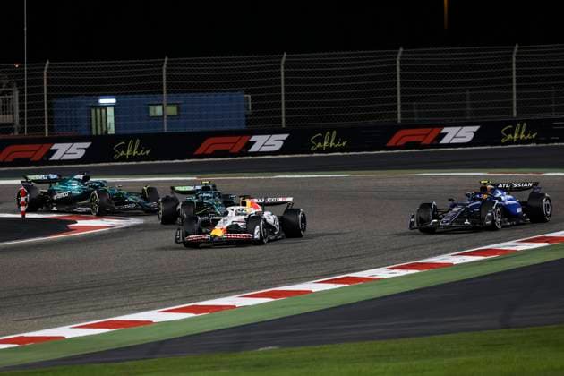F1 - BAHRAIN GRAND PRIX 2025 06 HADJAR Isack (fra), Visa Cash App RB F1 Team VCARB02, action 55 SAINZ Carlos (spa), Williams Racing FW47, action 14 ALONSO Fernando (spa), Aston Martin F1 Team AMR24, action during the Formula 1 Gulf Bahrain Grand Prix 2025, 4th round of the 2025 FIA Formula One World Championship, WM, Weltmeisterschaft from April 11 to 13, 2025 on the Bahrain International Circuit, in Sakhir, Bahrain - SakhirBahrain  Copyright: xXavixBonillax