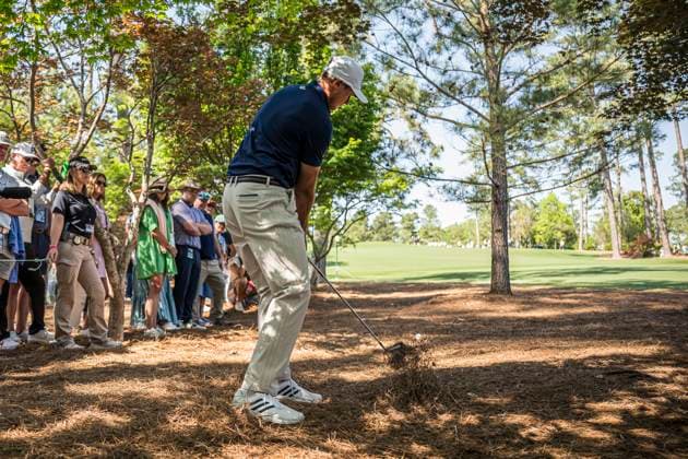250413 Ludvig Aberg of Sweden during the final round of the 2025 Masters Golf Tournament on April 13, 2025 in Augusta. Photo: Petter Arvidson BILDBYRAN kod PA PA1010 bbeng golf masters the masters augusta us masters Copyright: PETTERxARVIDSON BB250413PA065