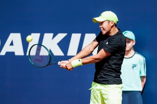BMW Open München ATP, Tennis Herren 500; 14.04.2025 Learner Tien (USA) im Match gegen Tallon Griekspoor (Niederlande) BMW Open by Bitpanda München ATP 500: Tag 3, München, MTTC Iphitos am 14.04.2025 Copyright: xBEAUTIFULxSPORTS Wunderlx