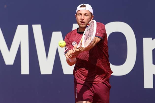 Tallon Griekspoor (NED), am Ball, Tennis BMW Open by Bitpanda ATP, Tennis Herren 500 München 14.04.2025 FOTO: Mladen Lackovic LakoPress