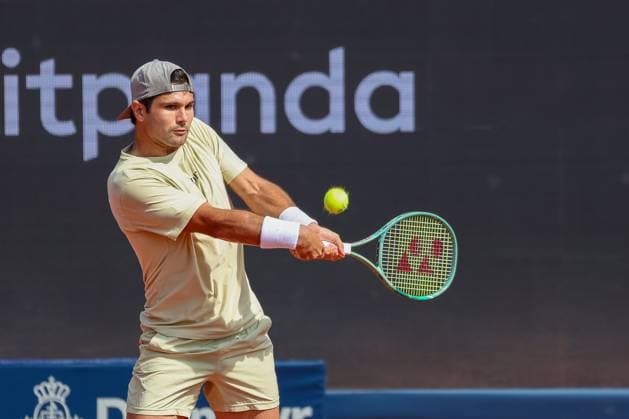 Marcos Giron (USA), GER, BMW Open by Bitpanda, Miomir Kecmanovic (Serbien) vs. Marcos Giron (USA), Tennis, ATP, Tennis Herren 500, Herren, 14.04.2025, GER, BMW Open by Bitpanda, Miomir Kecmanovic (Serbien) vs. Marcos Giron (USA), Tennis, ATP 500, Herren, 14.04.2025 Muenchen Copyright: xEibner-Pressefoto JennixMaulx EP_JML