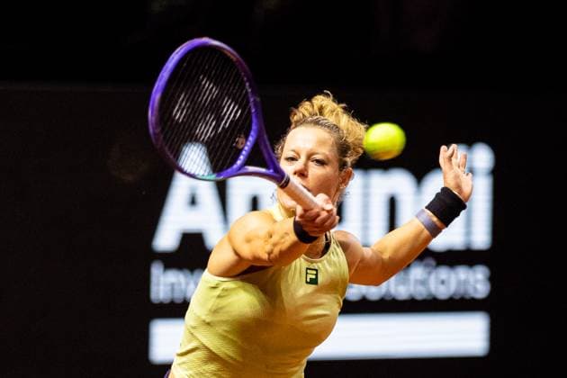Sport Bilder des Tages Laura Siegemund bei ihrem Training auf dem Centre Court GER, Porsche Tennis Grand Prix GP Stuttgart 2025, WTA500, 14.04.2025 GER, Porsche Tennis Grand Prix GP Stuttgart 2025, WTA500, 14.04.2025 Stuttgart Copyright: xEibner-Pressefoto RogerxBuerkex EP