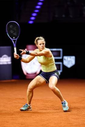 Laura Siegemund bei ihrem Training auf dem Centre Court GER, Porsche Tennis Grand Prix GP Stuttgart 2025, WTA500, 14.04.2025 GER, Porsche Tennis Grand Prix GP Stuttgart 2025, WTA500, 14.04.2025 Stuttgart Copyright: xEibner-Pressefoto RogerxBuerkex EP