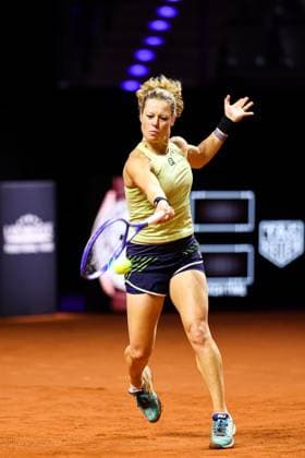 Laura Siegemund bei ihrem Training auf dem Centre Court GER, Porsche Tennis Grand Prix GP Stuttgart 2025, WTA500, 14.04.2025 GER, Porsche Tennis Grand Prix GP Stuttgart 2025, WTA500, 14.04.2025 Stuttgart Copyright: xEibner-Pressefoto RogerxBuerkex EP