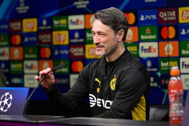 Fußball, Championsleague internationale Pressekonferenz, 20250414, BV Borussia Dortmund - FC Barcelona, Barca Im Bild Trainer Dortmund Niko KOVAC. Dortmund Signal Iduna Park Nordrhein-Westfalen Deutschland Copyright: Passion2Press MarkusxFischerx