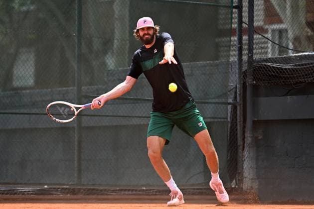 Realy Opelka, APRIL14, 2025 - Tennis : Opelka during training on the Barcelona Open Banc Sabadell tennis tournament at the Real Club de Tenis de Barcelona in Barcelona, Spain. Copyright: xAndreaxRositox DSC_9591