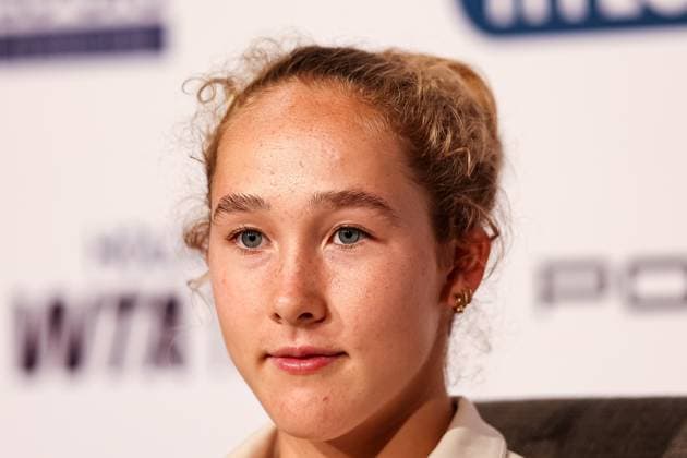 Mirra Alexandrowna Andrejewa beim Interview GER, Porsche Tennis Grand Prix GP Stuttgart 2025, WTA500, 14.04.2025 GER, Porsche Tennis Grand Prix GP Stuttgart 2025, WTA500, 14.04.2025 Stuttgart Copyright: xEibner-Pressefoto RogerxBuerkex EP
