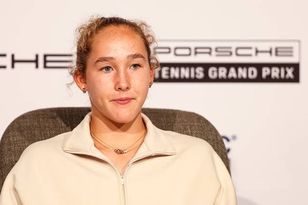 Mirra Alexandrowna Andrejewa beim Interview GER, Porsche Tennis Grand Prix GP Stuttgart 2025, WTA500, 14.04.2025 GER, Porsche Tennis Grand Prix GP Stuttgart 2025, WTA500, 14.04.2025 Stuttgart Copyright: xEibner-Pressefoto RogerxBuerkex EP
