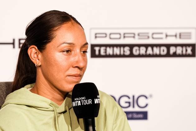 Jessica Pegula (USA) beim Interview GER, Porsche Tennis Grand Prix GP Stuttgart 2025, WTA500, 14.04.2025 GER, Porsche Tennis Grand Prix GP Stuttgart 2025, WTA500, 14.04.2025 Stuttgart Copyright: xEibner-Pressefoto RogerxBuerkex EP