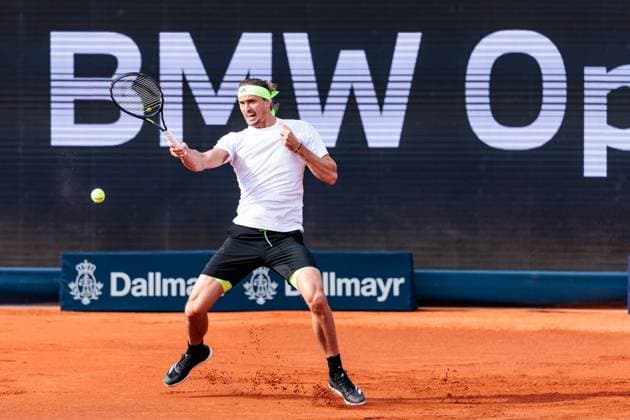 BMW Open München ATP, Tennis Herren 500; 14.04.2025 Alexander Zverev (Deutschland) im Match gegen Alexandre Muller (Frankreich) BMW Open by Bitpanda München ATP 500: Tag 3, München, MTTC Iphitos am 14.04.2025 Copyright: xBEAUTIFULxSPORTS Wunderlx