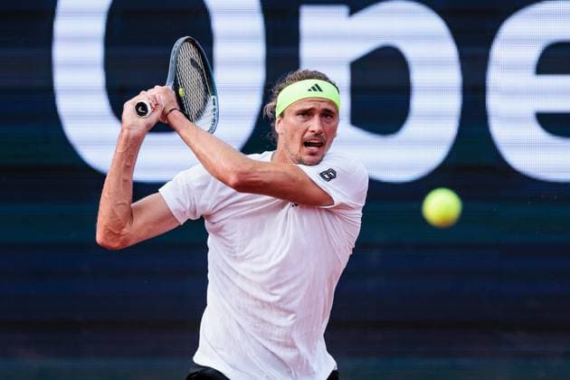 BMW Open München ATP, Tennis Herren 500; 14.04.2025 Alexander Zverev (Deutschland) im Match gegen Alexandre Muller (Frankreich) BMW Open by Bitpanda München ATP 500: Tag 3, München, MTTC Iphitos am 14.04.2025 Copyright: xBEAUTIFULxSPORTS Wunderlx