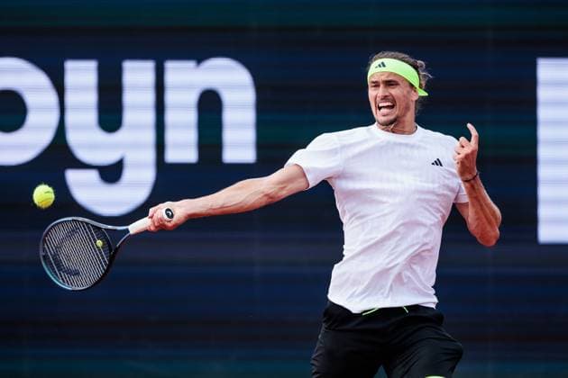 Sport Bilder des Tages BMW Open München ATP, Tennis Herren 500; 14.04.2025 Alexander Zverev (Deutschland) im Match gegen Alexandre Muller (Frankreich) BMW Open by Bitpanda München ATP 500: Tag 3, München, MTTC Iphitos am 14.04.2025 Copyright: xBEAUTIFULxSPORTS Wunderlx
