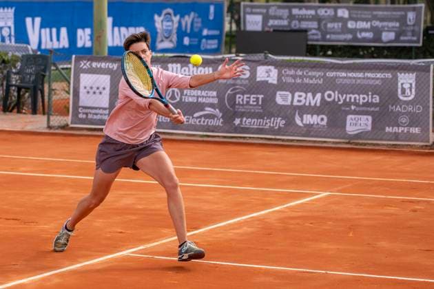 April 14, 2025, Madrid, Madrid, Spain: GAIA SQUARCIALUPI playing match of the X ITF W100 Villa de Madrid, at the Club de Campo Villa de Madrid on April 14, 2025. Madrid Spain - ZUMAc312 20250414_zsp_c312_070 Copyright: xOscarxManuelxSanchezx