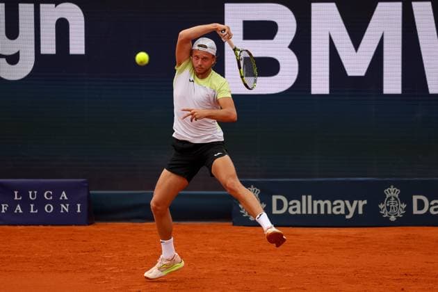 Alexandre Muller (FRA), GER, BMW Open by Bitpanda, Alexander Zverev (Deutschland) vs. Alexandre Muller (FRA), Tennis, ATP, Tennis Herren 500, Herren, 14.04.2025, GER, BMW Open by Bitpanda, Alexander Zverev (Deutschland) vs. Alexandre Muller (FRA), Tennis, ATP 500, Herren, 14.04.2025 Muenchen Copyright: xEibner-Pressefoto JennixMaulx EP_JML