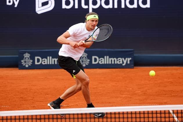 Alexander Zverev (Deutschland), GER, BMW Open by Bitpanda, Alexander Zverev (Deutschland) vs. Alexandre Muller (FRA), Tennis, ATP, Tennis Herren 500, Herren, 14.04.2025, GER, BMW Open by Bitpanda, Alexander Zverev (Deutschland) vs. Alexandre Muller (FRA), Tennis, ATP 500, Herren, 14.04.2025 Muenchen Copyright: xEibner-Pressefoto JennixMaulx EP_JML