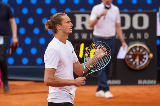 Alexander Zverev (Deutschland) jubelt nach Sieg, GER, BMW Open by Bitpanda, Alexander Zverev (Deutschland) vs. Alexandre Muller (FRA), Tennis, ATP, Tennis Herren 500, Herren, 14.04.2025, GER, BMW Open by Bitpanda, Alexander Zverev (Deutschland) vs. Alexandre Muller (FRA), Tennis, ATP 500, Herren, 14.04.2025 Muenchen Copyright: xEibner-Pressefoto JennixMaulx EP_JML