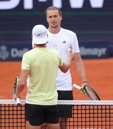 14.04.2025, BMW Open MTTC Iphitos ATP, Tennis Herren Tour 500, Muenchen, Tennis, im Bild: Alexander Zverev (GER) siegt vs Alexandre Mueller (FRA)
