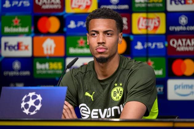 Fußball, Championsleague internationale Pressekonferenz, 20250414, BV Borussia Dortmund - FC Barcelona, Barca Im Bild Felix NMECHA (Dortmund, 8). Dortmund Signal Iduna Park Nordrhein-Westfalen Deutschland Copyright: Passion2Press MarkusxFischerx
