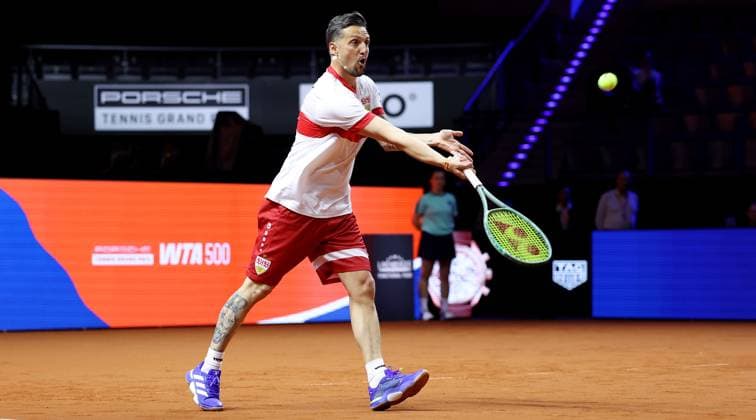 Stuttgart , Porsche Tennis Grand Prix , Doppel-Mixed-Showevent,, Zdravko Kuzmanovic