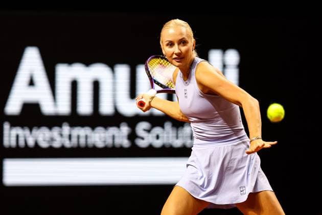 im Bild Anastasia Potapova Anastasia Potapova vs Clara Tauson DEN GER, Porsche Tennis Grand Prix GP Stuttgart 2025, WTA500, 14.04.2025 GER, Porsche Tennis Grand Prix GP Stuttgart 2025, WTA500, 14.04.2025 Stuttgart Copyright: xEibner-Pressefoto RogerxBuerkex EP