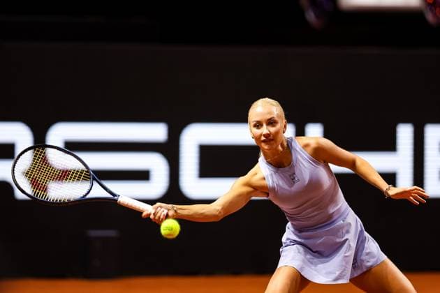 im Bild Anastasia Potapova Anastasia Potapova vs Clara Tauson DEN GER, Porsche Tennis Grand Prix GP Stuttgart 2025, WTA500, 14.04.2025 GER, Porsche Tennis Grand Prix GP Stuttgart 2025, WTA500, 14.04.2025 Stuttgart Copyright: xEibner-Pressefoto RogerxBuerkex EP