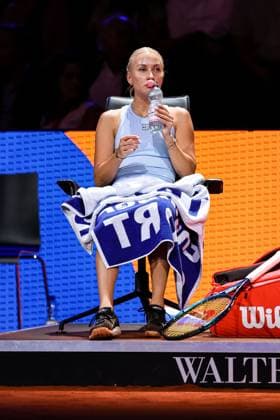 im Bild Anastasia Potapova vs Clara Tauson DEN GER, Porsche Tennis Grand Prix GP Stuttgart 2025, WTA500, 14.04.2025 GER, Porsche Tennis Grand Prix GP Stuttgart 2025, WTA500, 14.04.2025 Stuttgart Copyright: xEibner-Pressefoto RogerxBuerkex EP