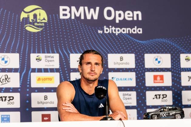 BMW Open München ATP, Tennis Herren 500; 14.04.2025 Alexander Zverev (Deutschland) während der Pressekonferenz BMW Open by Bitpanda München ATP 500: Tag 3, München, MTTC Iphitos am 14.04.2025 Copyright: xBEAUTIFULxSPORTS Wunderlx