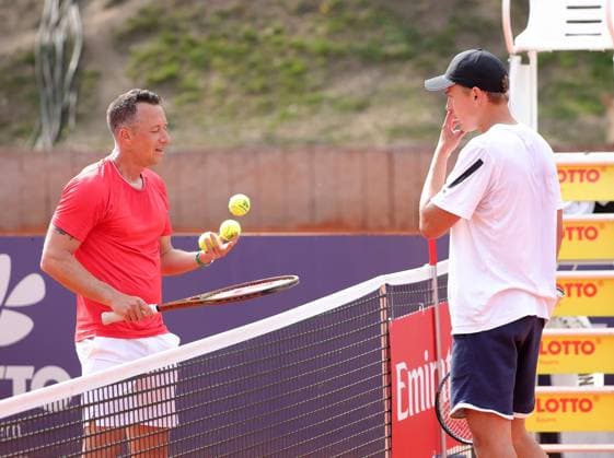 14.04.2025, BMW Open MTTC Iphitos ATP, Tennis Herren Tour 500, Muenchen, Tennis, im Bild: Philipp Kohlschreiber und Justin Engel (GER)