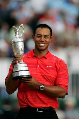 The 2006 Open Championship Tiger Woods with trophy after winning and the prize presentation after winning by the 18th green during the final round on 23rd July 2006 The Open Championship 2006, Royal Liverpool GC, Hoylake, England,UK. Copyright: xMarkxNewcombex