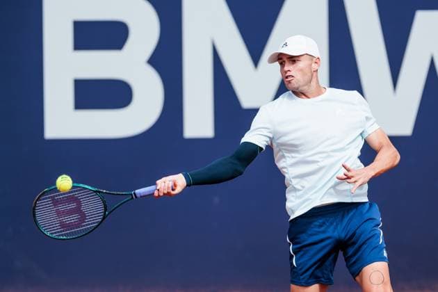 BMW Open München ATP, Tennis Herren 500; 15.04.2025 Christopher O’Connell (Australien) im Match gegen Luciano Darderi (Italien) BMW Open by Bitpanda München ATP 500: Tag 4, München, MTTC Iphitos am 15.04.2025 Copyright: xBEAUTIFULxSPORTS Wunderlx