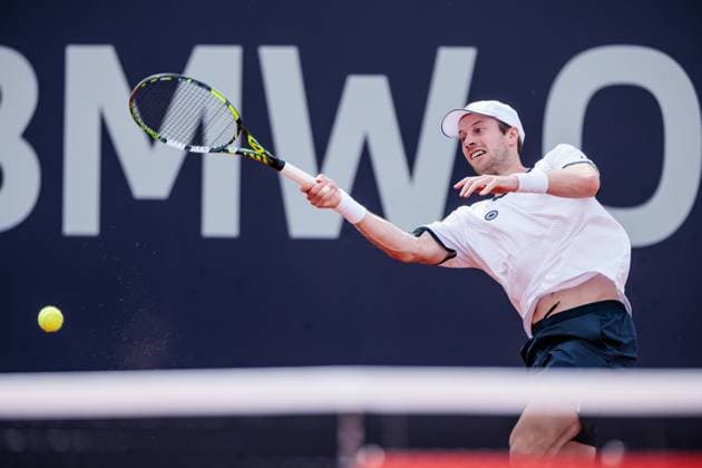 BMW Open München ATP, Tennis Herren 500; 15.04.2025 Botic Van De Zandschulp (Niederlande) im Match gegen Roberto Bautista Agut (Spanien) BMW Open by Bitpanda München ATP 500: Tag 4, München, MTTC Iphitos am 15.04.2025 Copyright: xBEAUTIFULxSPORTS Wunderlx
