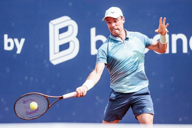 BMW Open München ATP, Tennis Herren 500; 15.04.2025 Roberto Bautista Agut (Spanien) im Match gegen Botic Van De Zandschulp (Niederlande) BMW Open by Bitpanda München ATP 500: Tag 4, München, MTTC Iphitos am 15.04.2025 Copyright: xBEAUTIFULxSPORTS Wunderlx