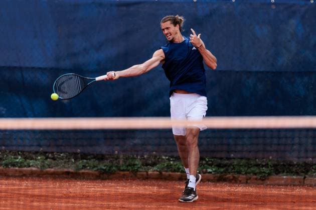 BMW Open München ATP, Tennis Herren 500; 15.04.2025 Alexander Zverev (Deutschland) Training, trainiert BMW Open by Bitpanda München ATP 500: Tag 4, München, MTTC Iphitos am 15.04.2025 Copyright: xBEAUTIFULxSPORTS Wunderlx