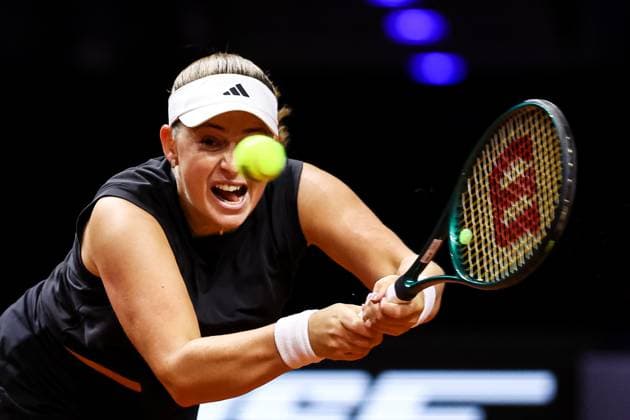 im Bild Jelena OSTAPENKO LAT Jelena OSTAPENKO LAT vs Dayana YASTREMSKA UKR GER, Porsche Tennis Grand Prix GP Stuttgart 2025, WTA500, 15.04.2025 GER, Porsche Tennis Grand Prix GP Stuttgart 2025, WTA500, 15.04.2025 Stuttgart Copyright: xEibner-Pressefoto RogerxBuerkex EP