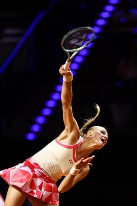 im Bild Dayana YASTREMSKA UKR Jelena OSTAPENKO LAT vs Dayana YASTREMSKA UKR GER, Porsche Tennis Grand Prix GP Stuttgart 2025, WTA500, 15.04.2025 GER, Porsche Tennis Grand Prix GP Stuttgart 2025, WTA500, 15.04.2025 Stuttgart Copyright: xEibner-Pressefoto RogerxBuerkex EP
