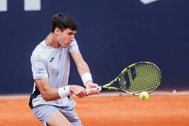 BMW Open München ATP, Tennis Herren 500; 15.04.2025 Fabian Marozsan (Ungarn) im Match gegen Justin Engel (Deutschland) BMW Open by Bitpanda München ATP 500: Tag 4, München, MTTC Iphitos am 15.04.2025 Copyright: xBEAUTIFULxSPORTS Wunderlx