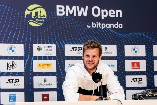 BMW Open München ATP, Tennis Herren 500; 15.04.2025 Yannick Hanfmann (Deutschland) während der Pressekonferenz BMW Open by Bitpanda München ATP 500: Tag 4, München, MTTC Iphitos am 15.04.2025 Copyright: xBEAUTIFULxSPORTS Wunderlx