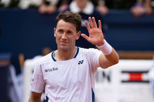 Casper Ruud of Norway against Daniel Elahi Galan of Colombia during their match of day four of the Barcelona Open Banc Sabadell at Real Club De Tenis Barcelona, Spain (Judit Cartiel SPP)  Copyright: xJuditxCartiel SPPx spp-en-JuCa-JUCA6127